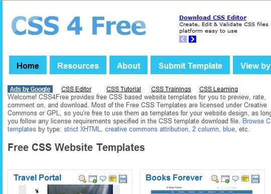 best sites for html css templates