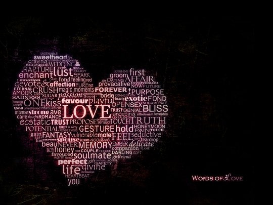 Words of love wallpaper pack