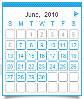 Calendar – A Javascript class for Mootools