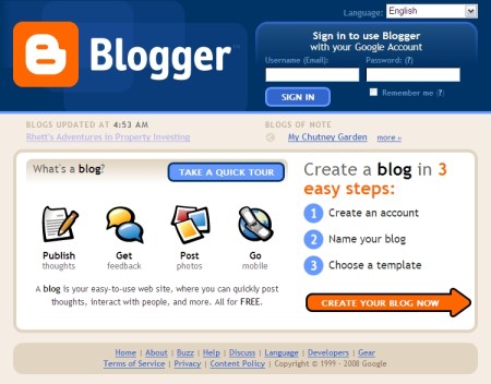 BLOGGING : How to Create a Blog on Blogspot for Free