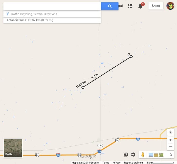 Work out Distances in Google Maps