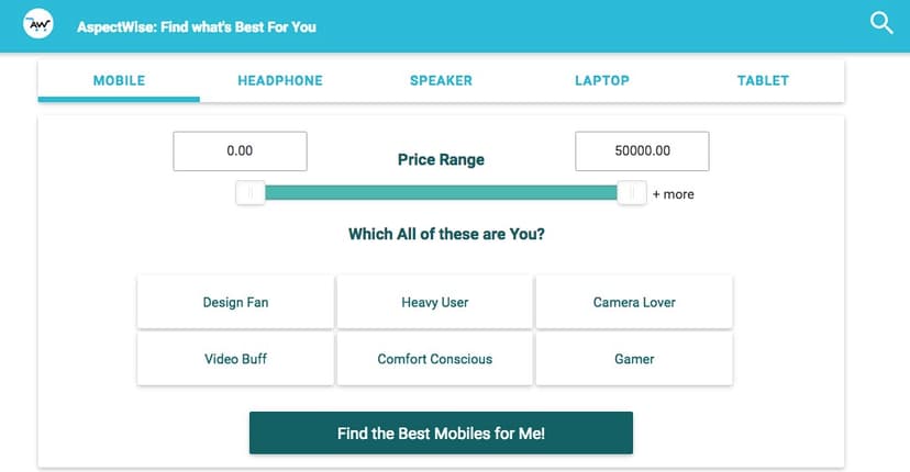 Make wiser Purchase of Smartphones with Aspectwise.in