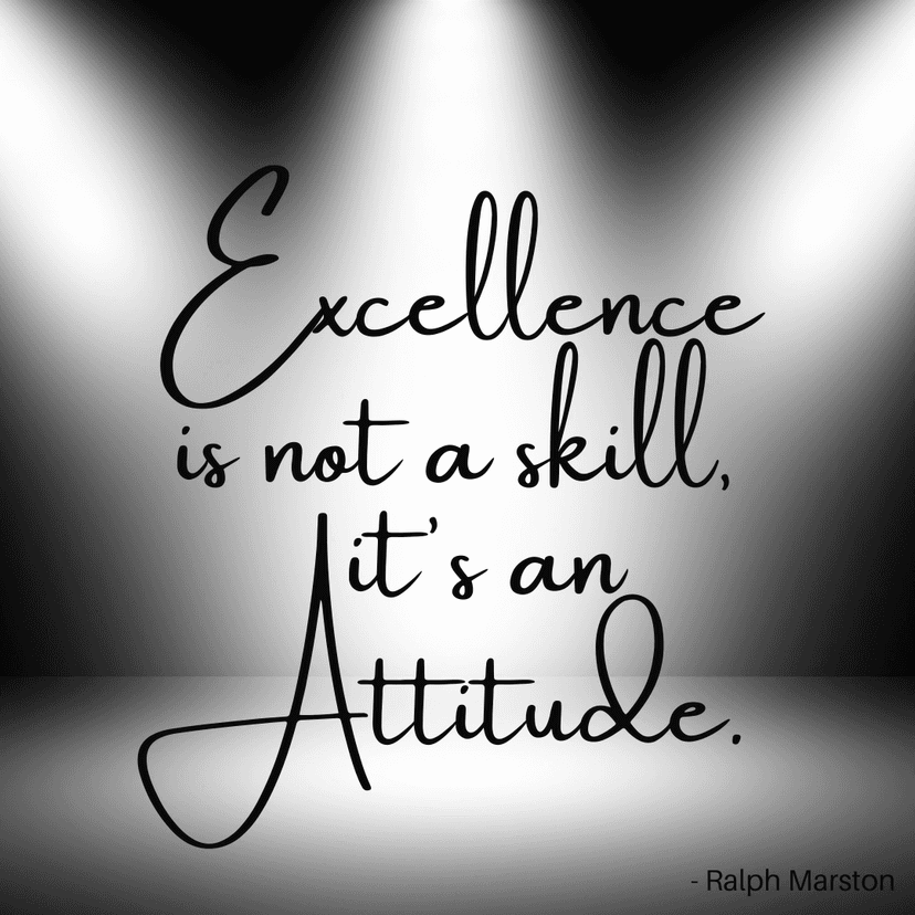 Excellence Is Not A Skill, It's An Attitude.