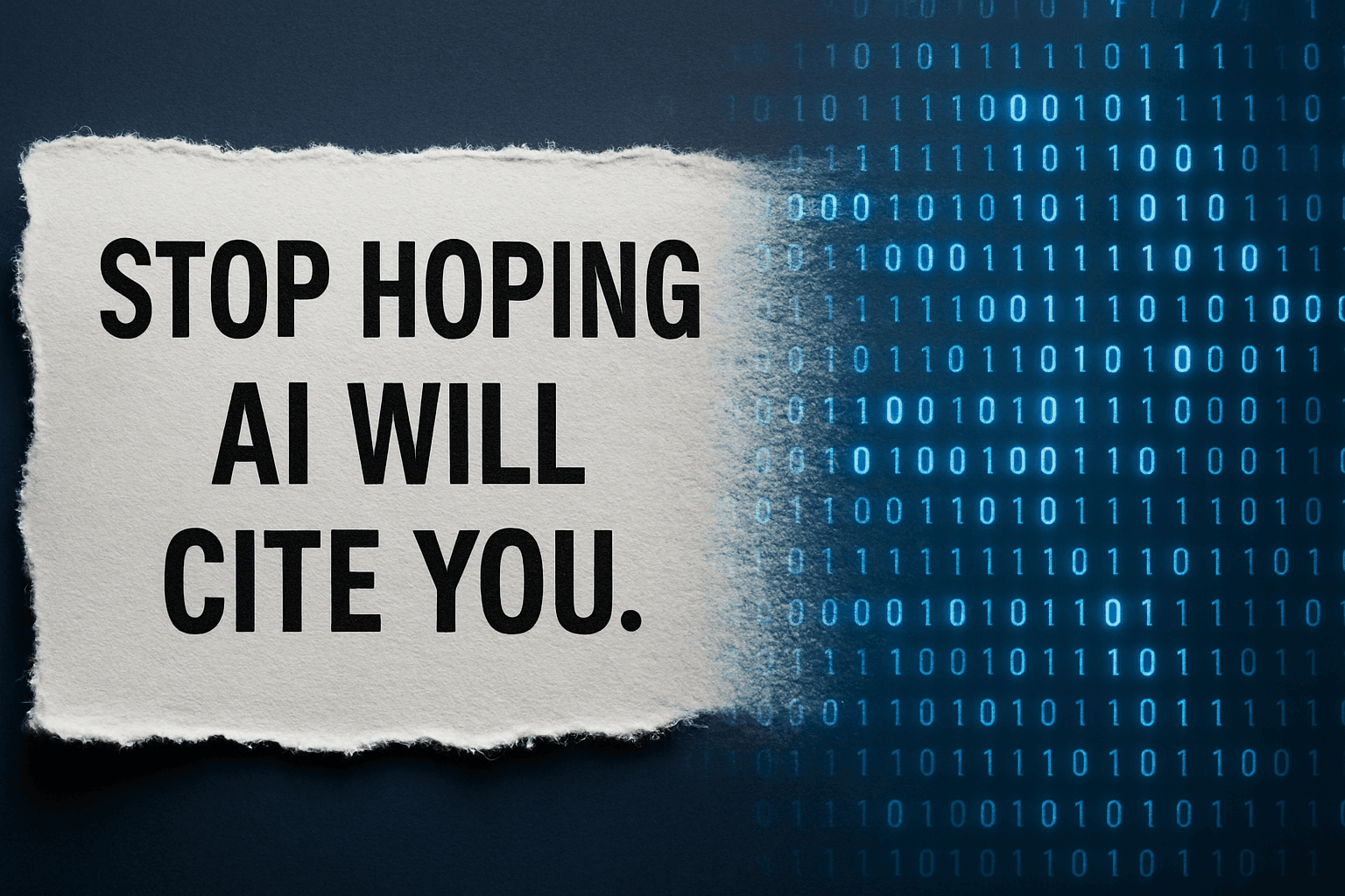 Stop Hoping AI Will Cite You - Here's What You Should Do Instead