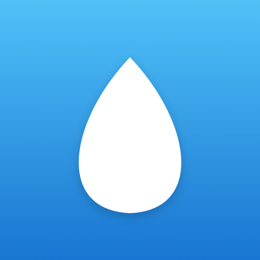 SipUp app icon — a white water drop on a blue gradient