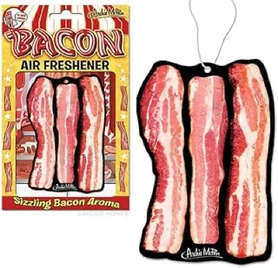 Bacon scented car air freshener