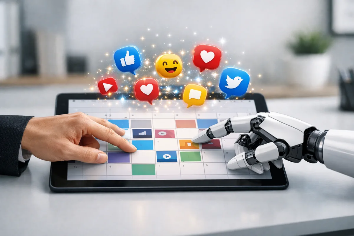 AI-powered social media content creation and scheduling