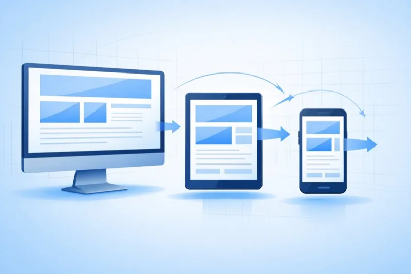 Responsive web design across desktop tablet and mobile devices
