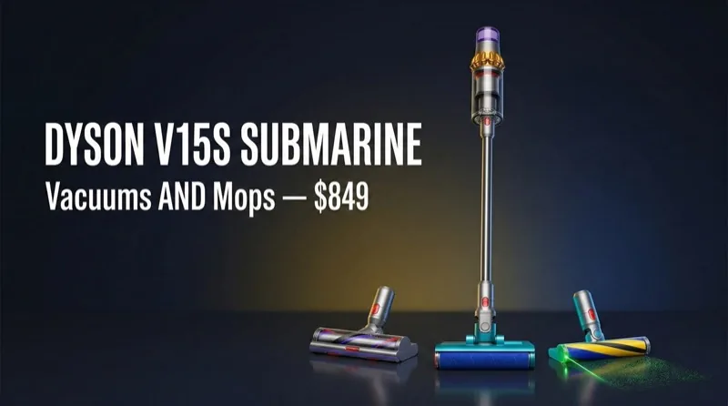 Dyson V15S Detect Submarine vacuum and mop combo