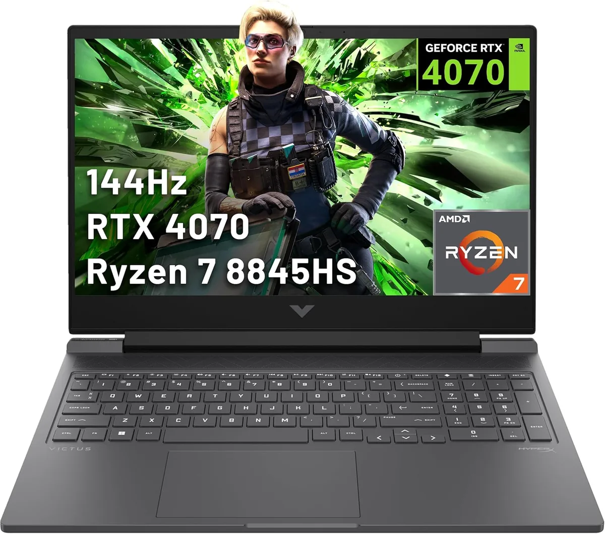 HP Victus 16 budget gaming laptop with AMD Ryzen 7 and RTX 4070
