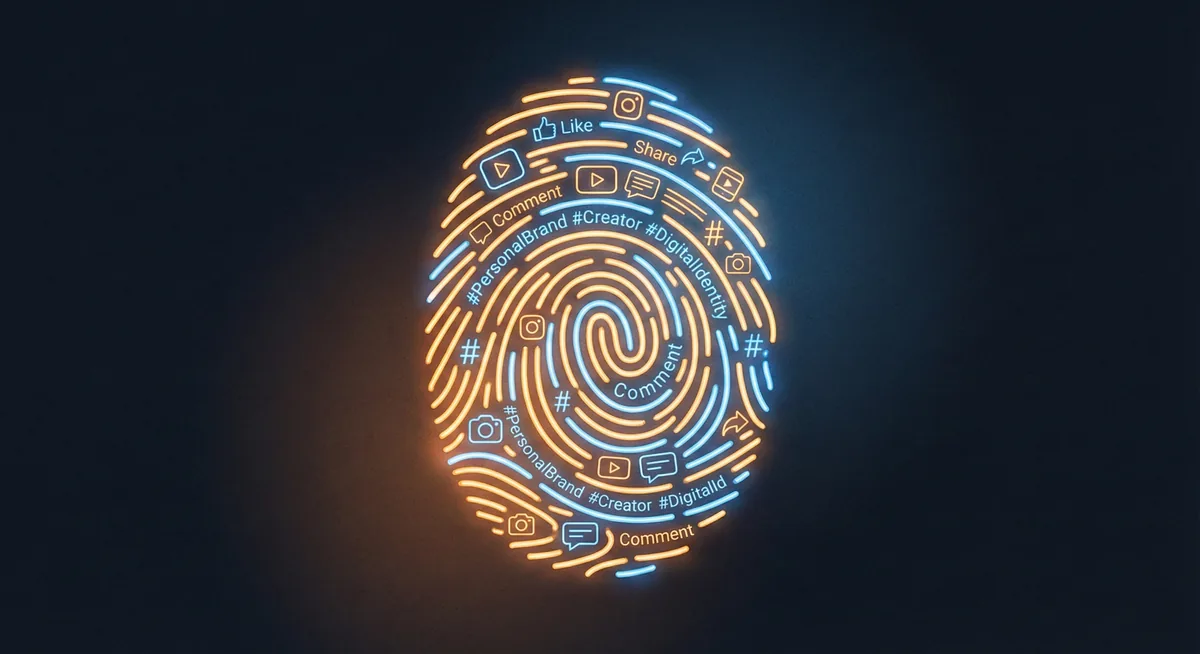 Personal brand identity symbolized through unique digital fingerprint