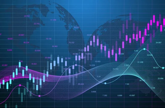 Tech executives and stock market charts representing insider stock sales during AI rally