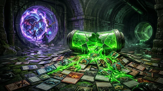 Magic The Gathering x Teenage Mutant Ninja Turtles crossover set with mutagen tokens