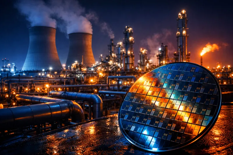 Industrial gas facility and semiconductor chip manufacturing