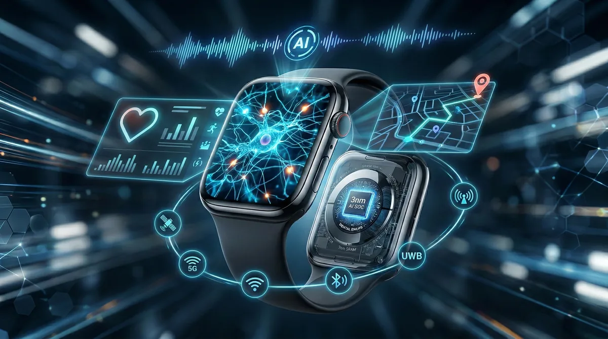 Qualcomm Snapdragon Wear Elite AI smartwatch chip illustration
