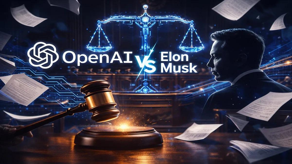 OpenAI vs Elon Musk courtroom legal battle over AI company mission