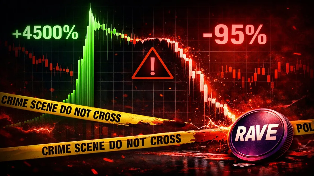RaveDAO RAVE token pump and dump price crash manipulation 2026