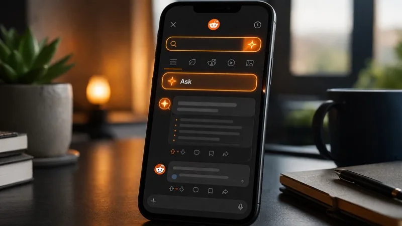 Reddit AI Ask feature search interface on smartphone