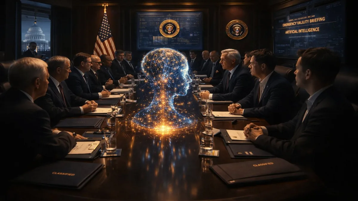 White House emergency security briefing with tech CEOs before Anthropic Mythos AI release