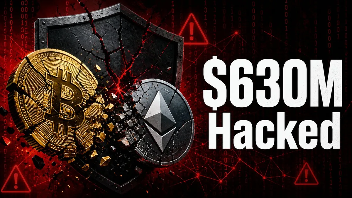 Crypto hack losses chart with downturn red theme