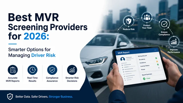 Best MVR Screening Providers for 2026: Smarter Options for Managing Driver Risk