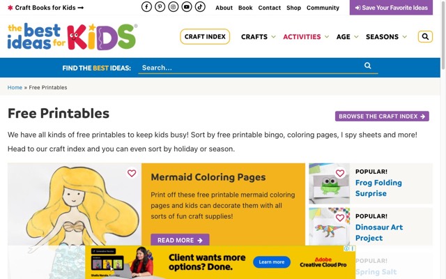 The Best Ideas for Kids — free printables for kids homepage