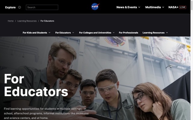NASA STEM — free printables for kids homepage