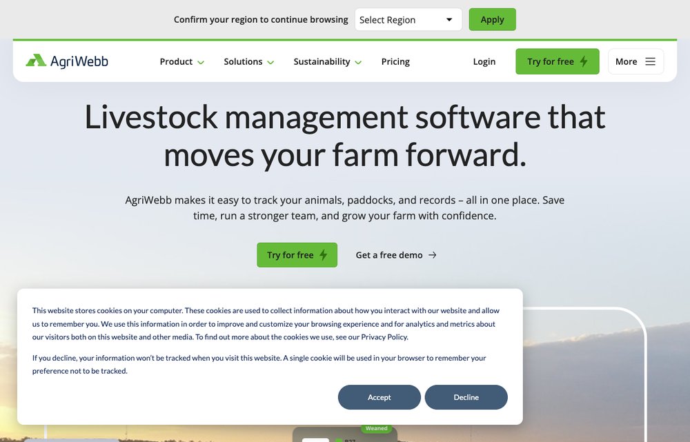 AgriWebb app screenshot