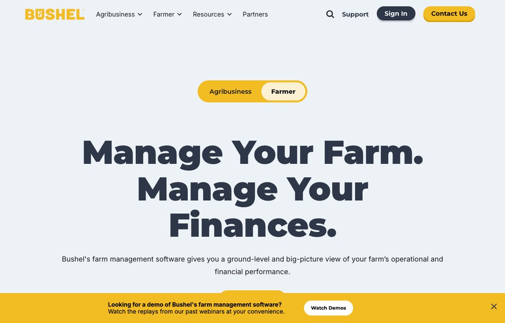 Bushel Farm app screenshot