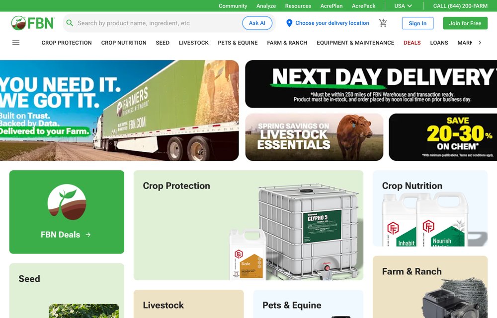 Farmers Business Network (FBN) app screenshot