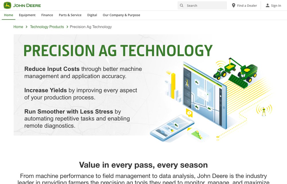 John Deere Operations Center app screenshot