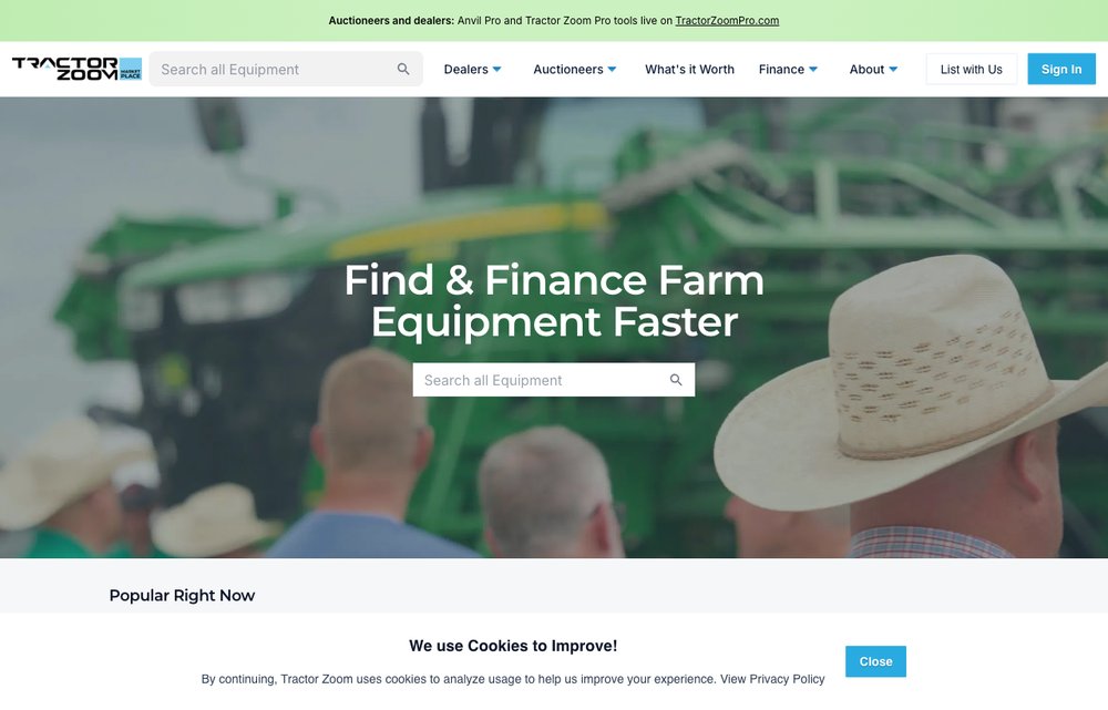 Tractor Zoom app screenshot
