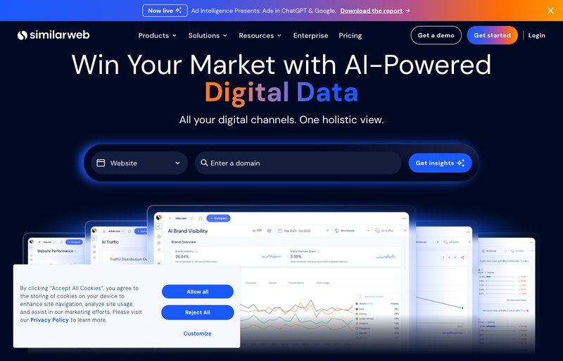 Similarweb homepage screenshot