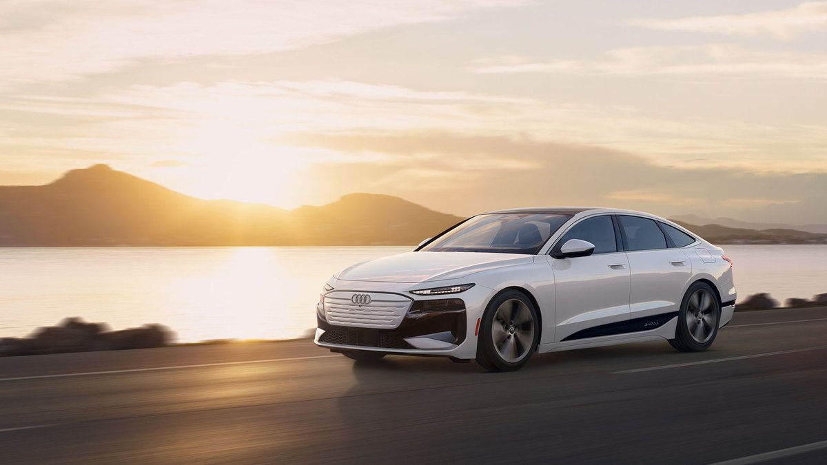 Audi A6 Sportback e-tron electric executive car driving