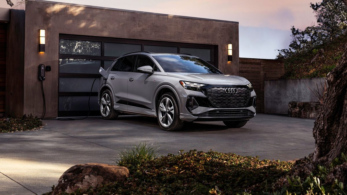 Audi Q4 e-tron compact electric SUV charging
