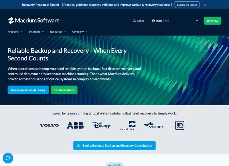 Macrium Reflect homepage