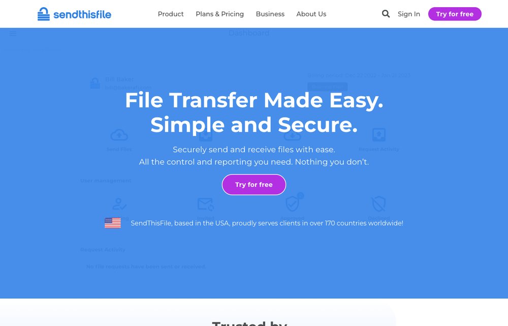 SendThisFile homepage screenshot