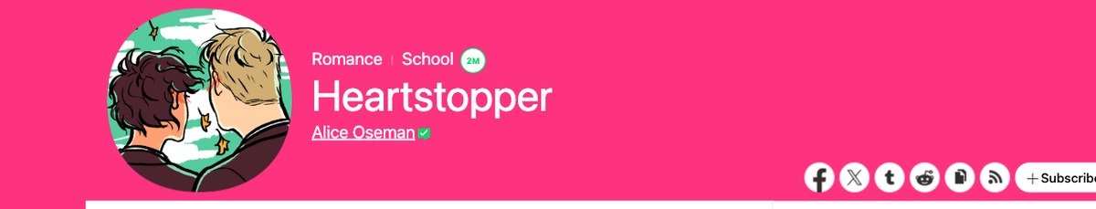 Heartstopper by Alice Oseman webcomic on WEBTOON