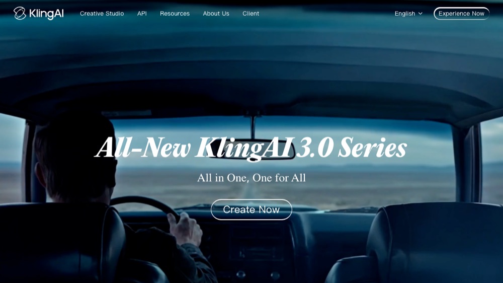 Kling AI AI video generator interface.