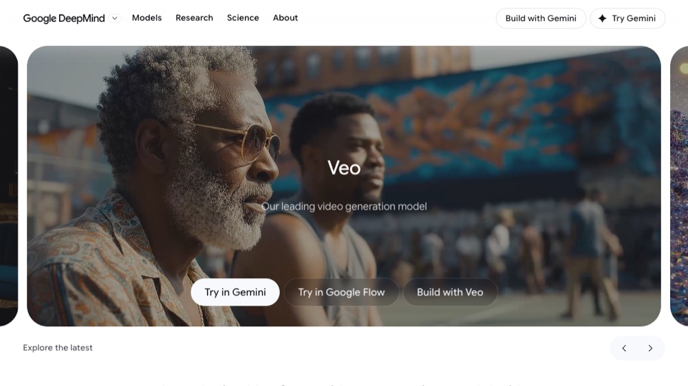 Google Veo 3 AI video generator interface.