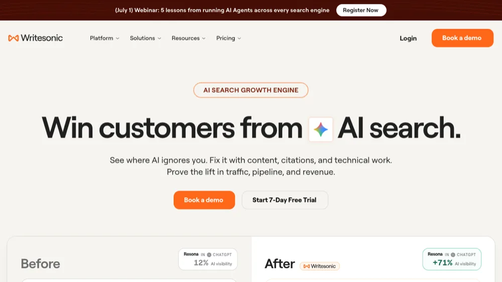Writesonic screenshot