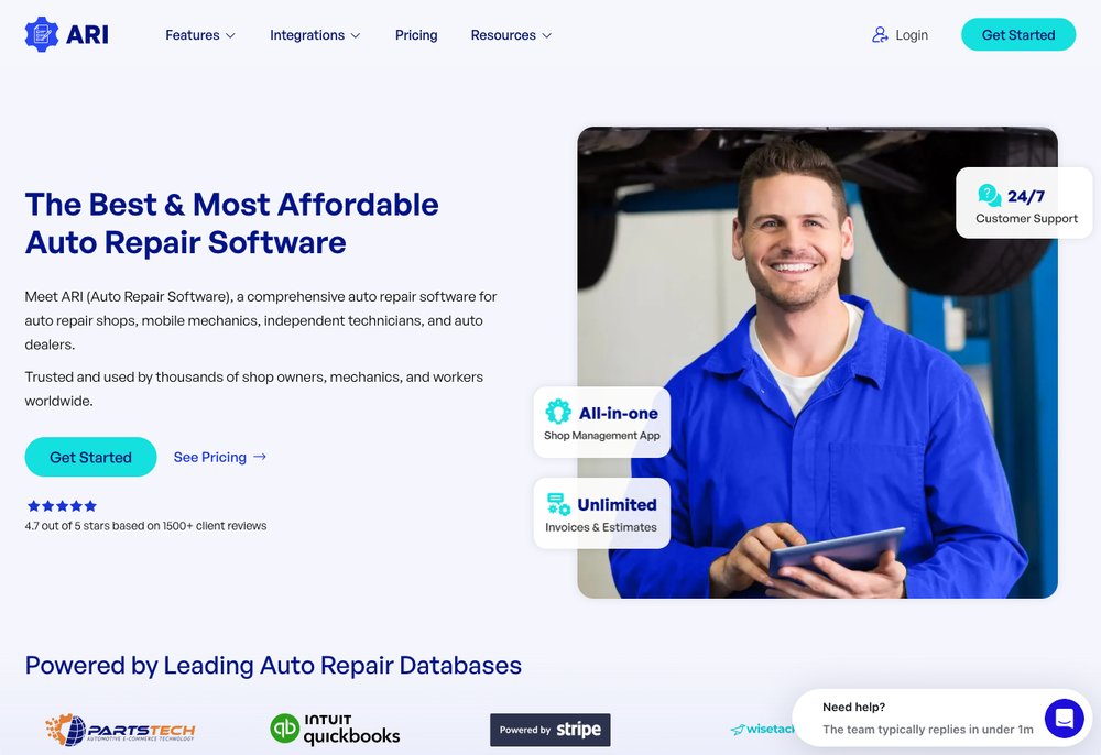 ARI affordable mobile auto repair software