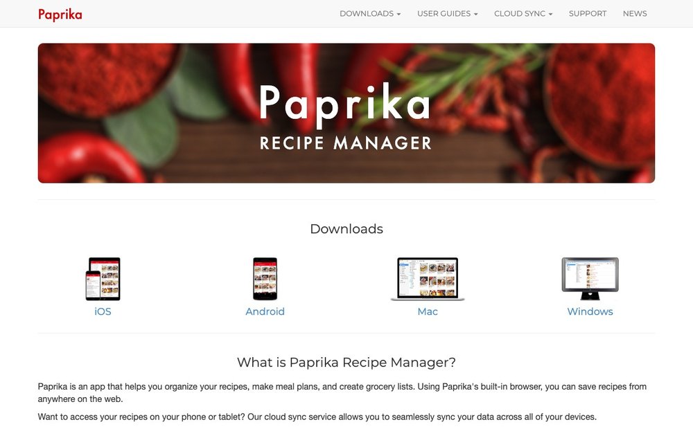 Paprika recipe manager