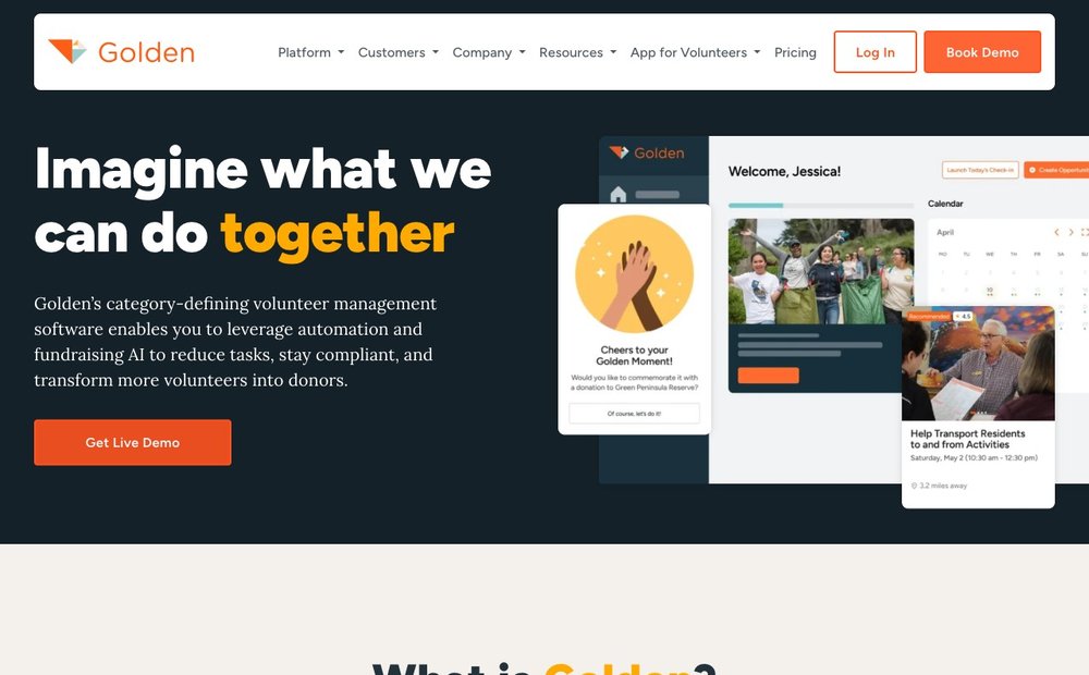 Golden volunteer app