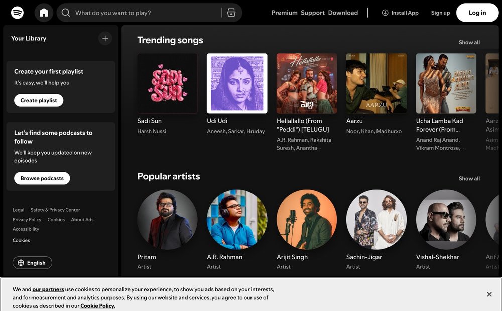 Spotify music streaming