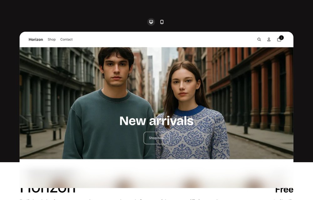 Shopify Horizon theme