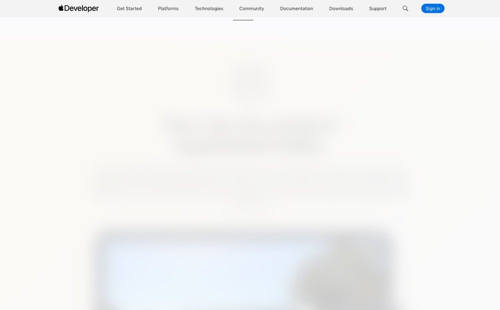 Apple Developer augmented reality hub