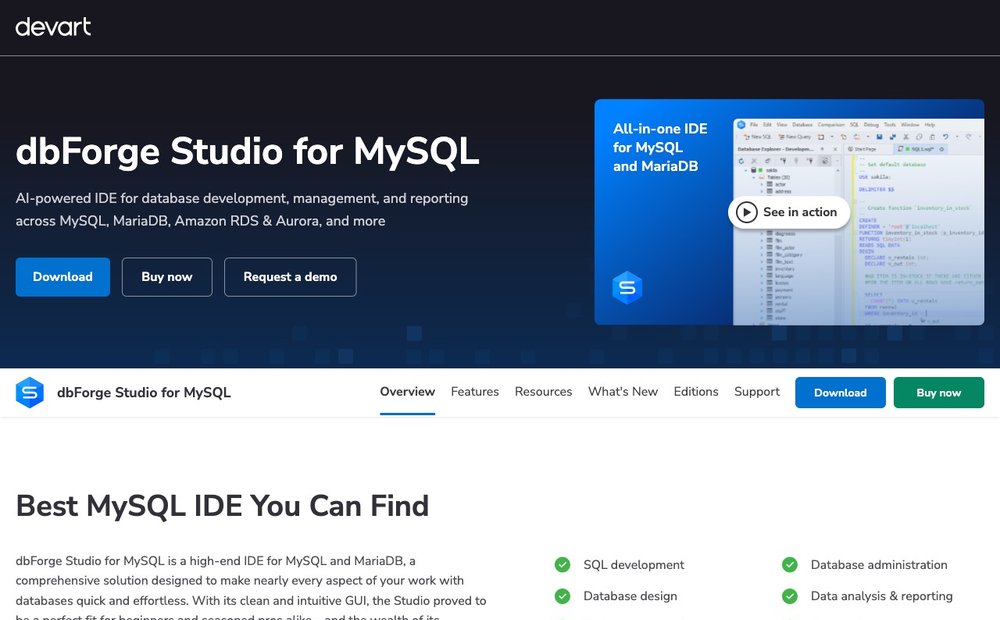 dbForge Studio for MySQL