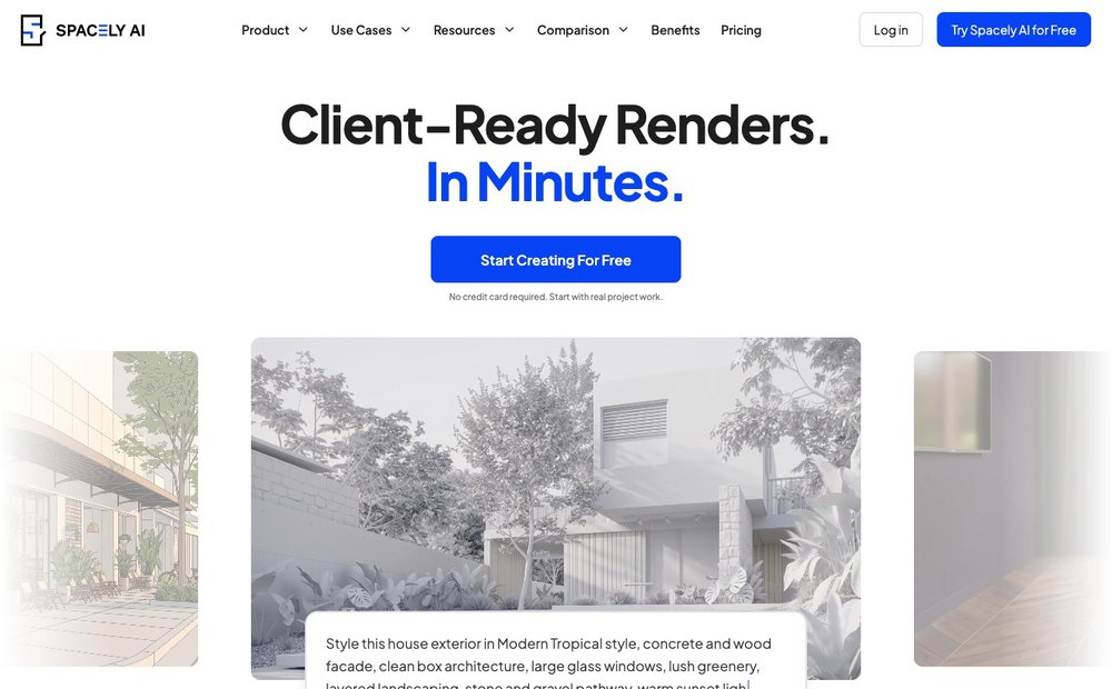 Spacely AI homepage