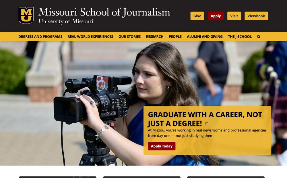 University of Missouri School of Journalism website